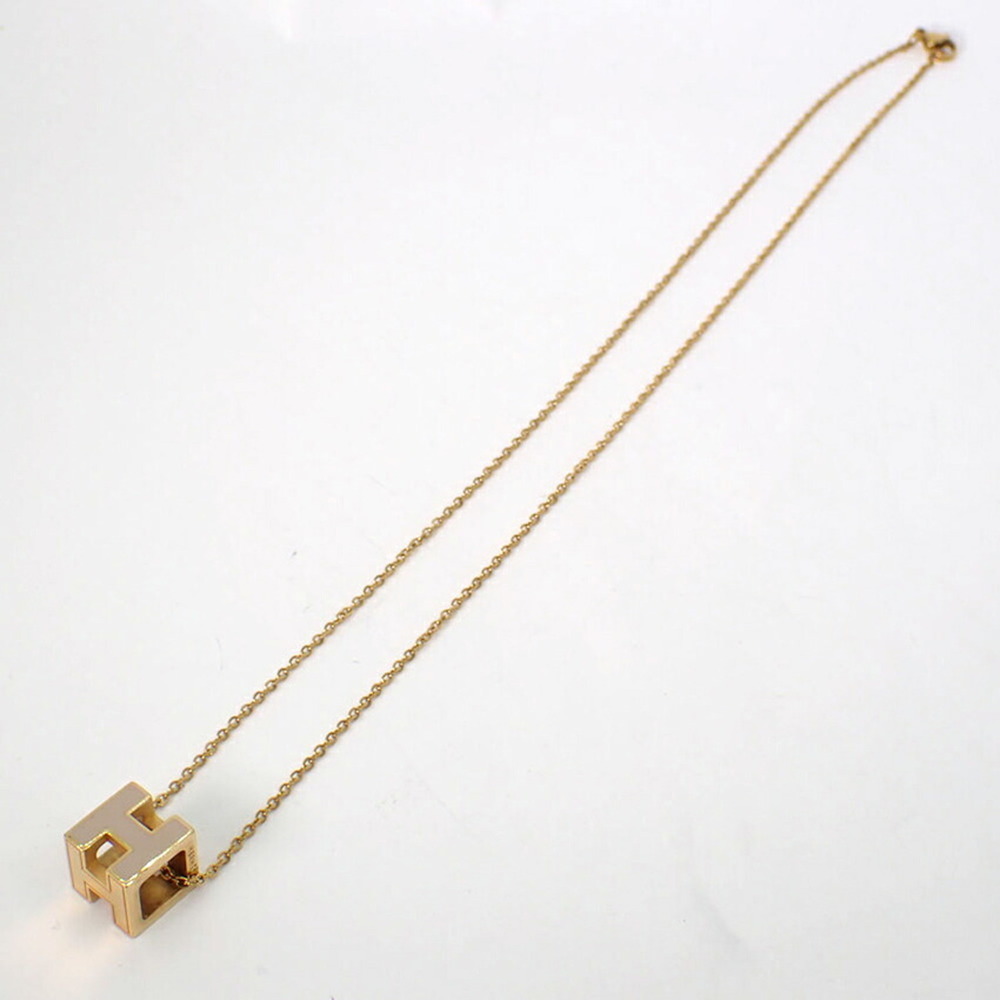 HERMES H-Cube Gold x Greige Necklace - Picture 6 of 10